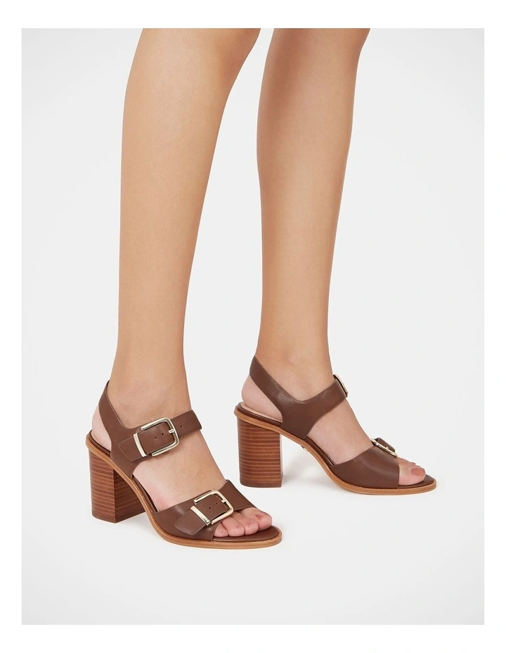 Pipa Leather Block Heel in Syrup image 7