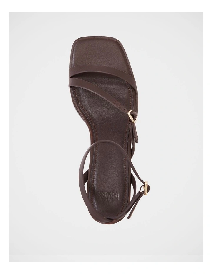 Izzi Leather Block Heel in Ebony image 5