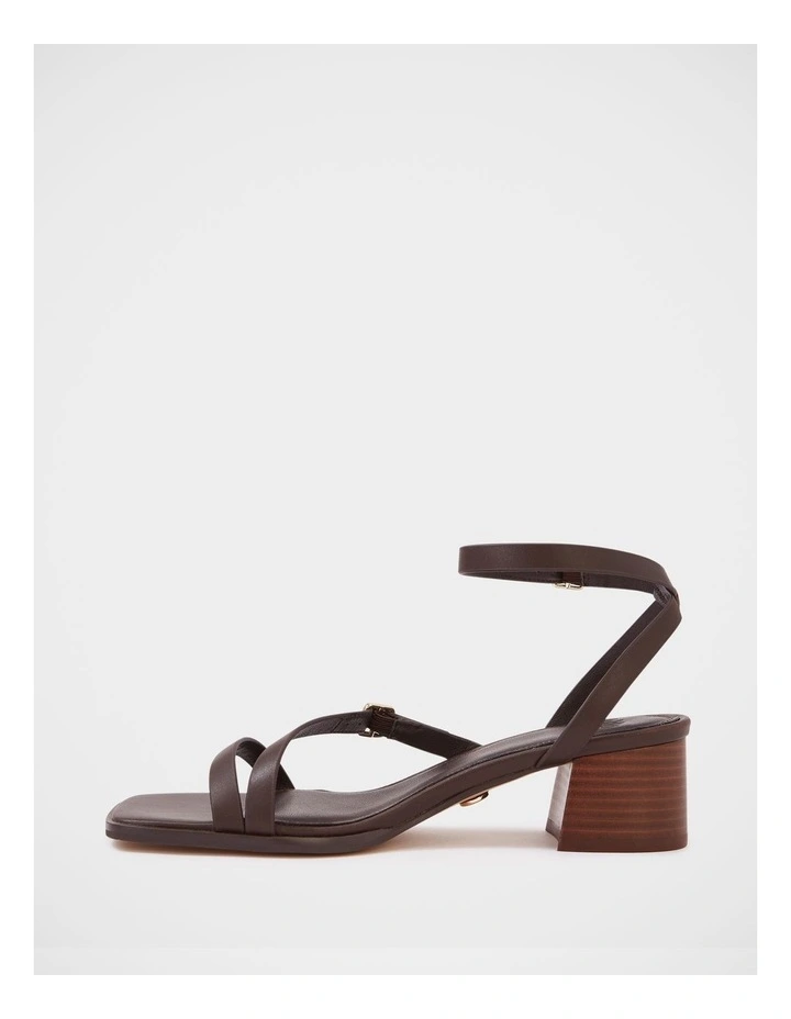 Izzi Leather Block Heel in Ebony image 6