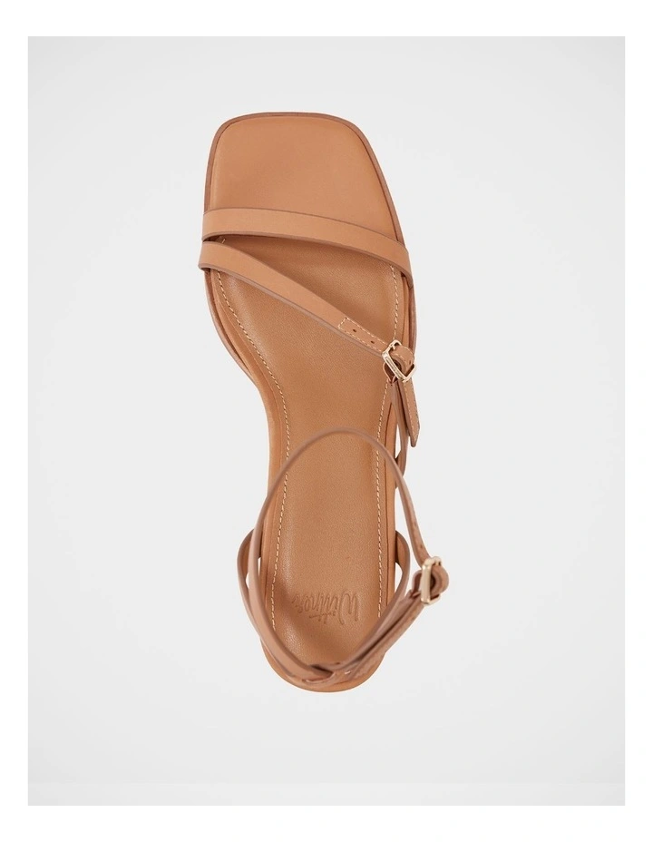 Izzi Leather Block Heel in Dark Sand image 5