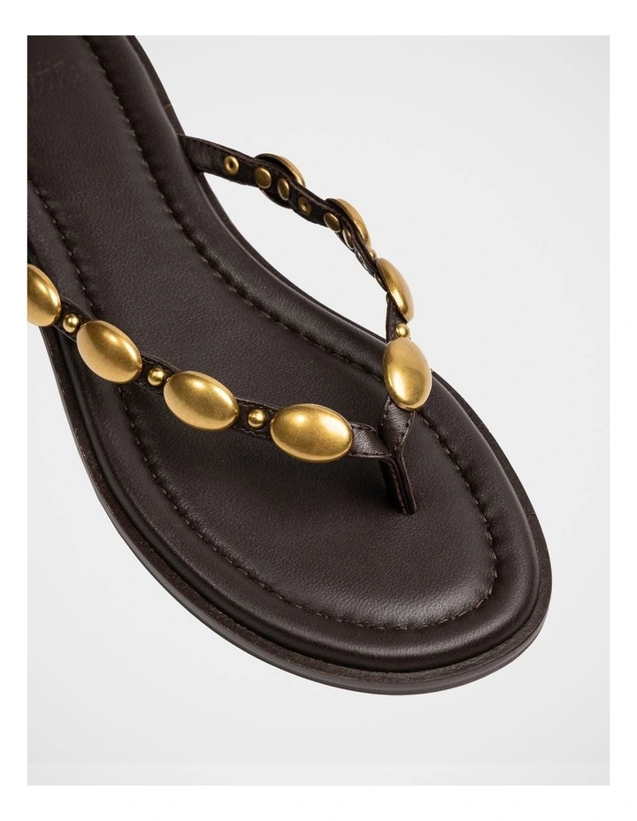 Ediva Leather Thong in Espresso image 3