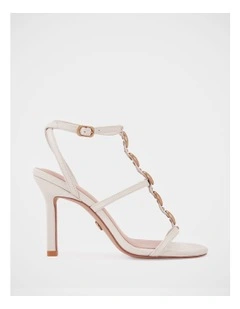 Zola Leather Stiletto Heel in Vintage Ivory