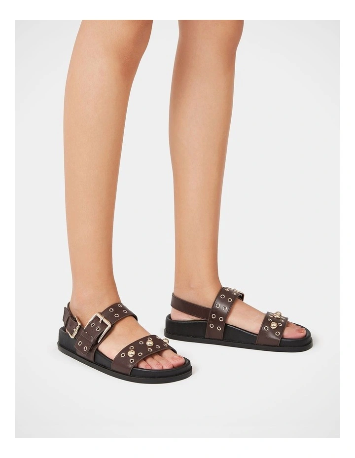 Fifi Suede Leather Sandal in Espresso image 7