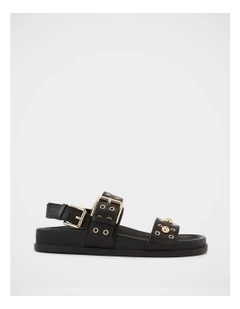 Fifi Leather Sandal in Black