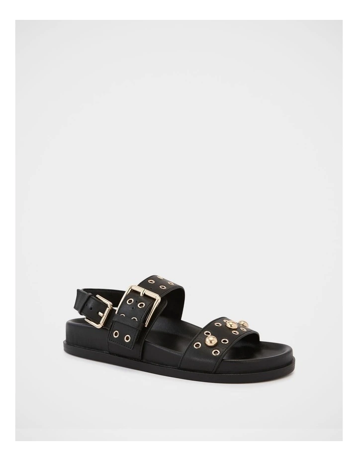 Fifi Leather Sandal in Black image 2