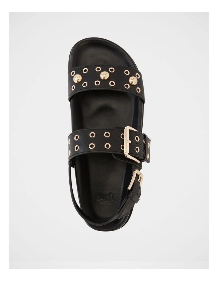 Fifi Leather Sandal in Black image 5