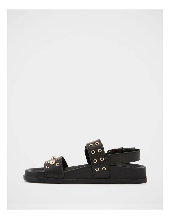 Fifi Leather Sandal in Black image 6