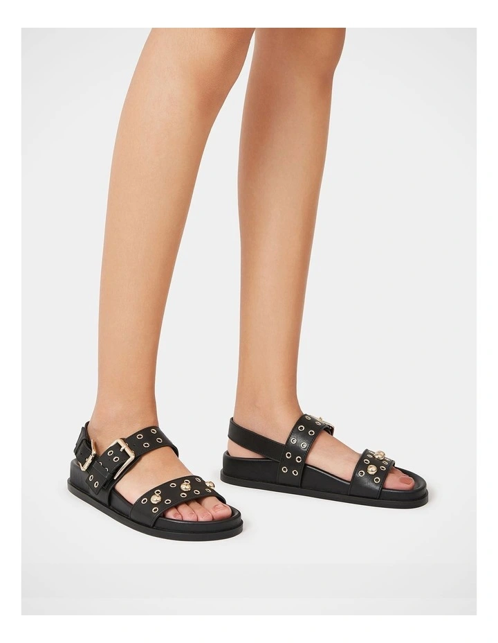 Fifi Leather Sandal in Black image 7