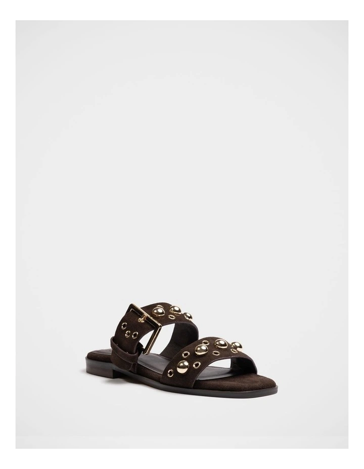 Dixee Suede Leather Sandal in Ebony image 3