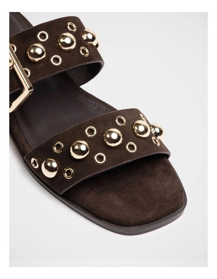 Dixee Suede Leather Sandal in Ebony image 4