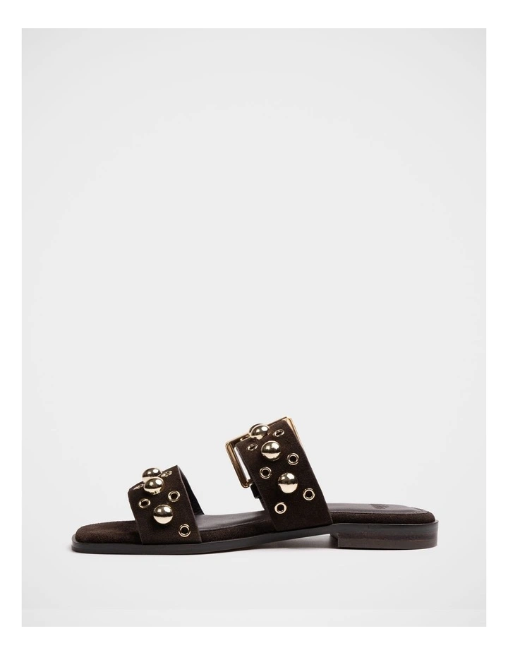 Dixee Suede Leather Sandal in Ebony image 7