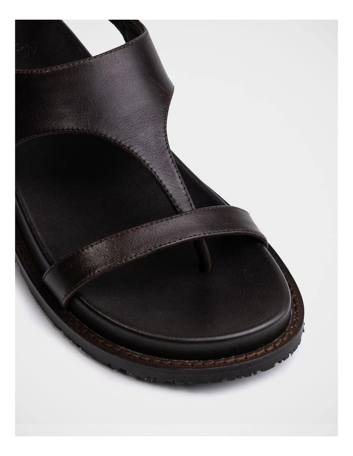 Anina Pebble Leather Flatform Sandal in Espresso image 4