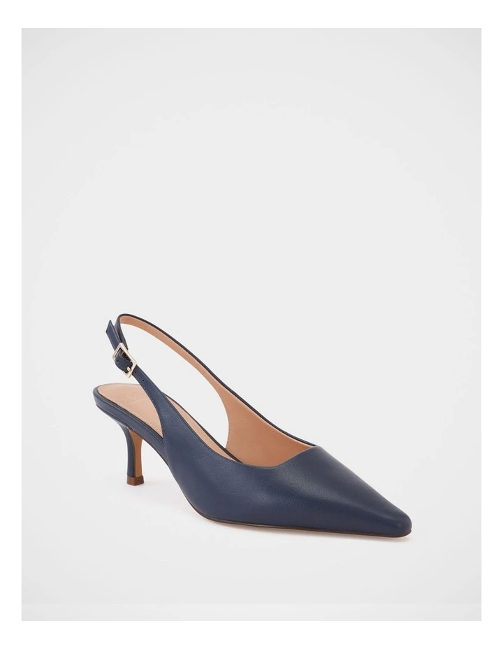 Mella Leather Slingback in Navy image 2