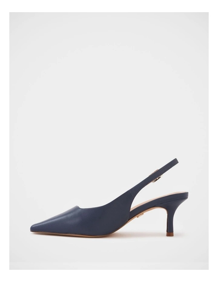 Mella Leather Slingback in Navy image 6