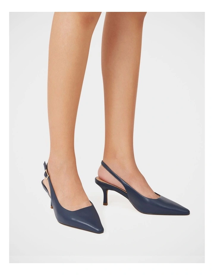Mella Leather Slingback in Navy image 7