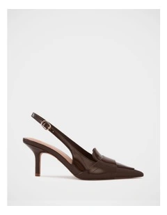 Luna Leather Slingback in Syrup