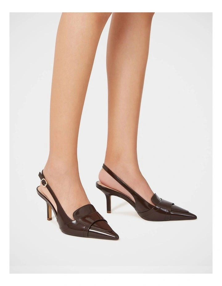 Luna Leather Slingback in Syrup image 7