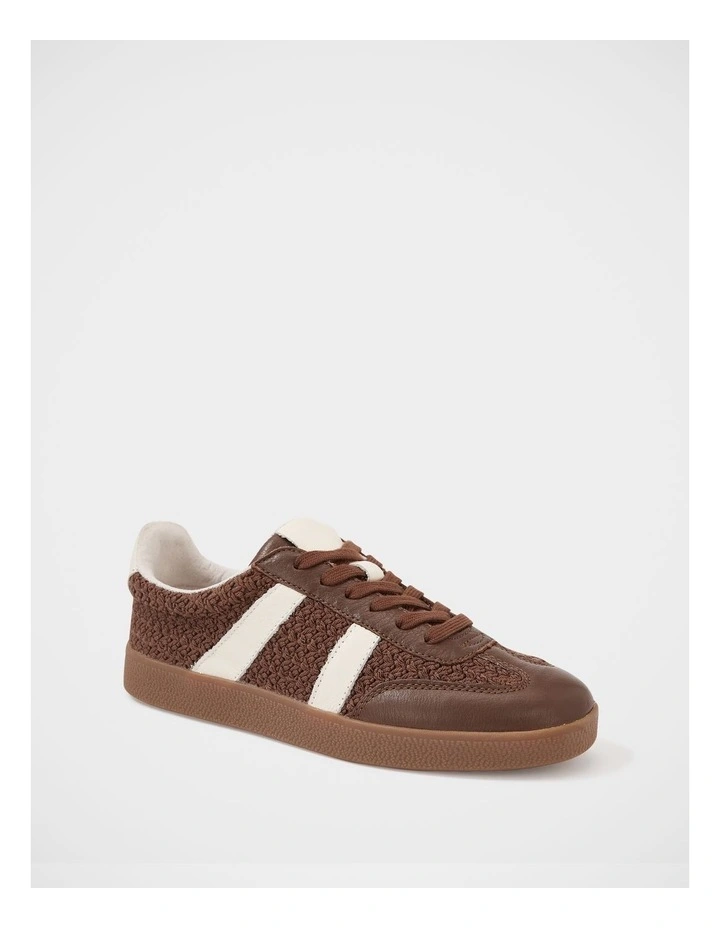 Boston Textile And Suede Sneaker in Brown image 2