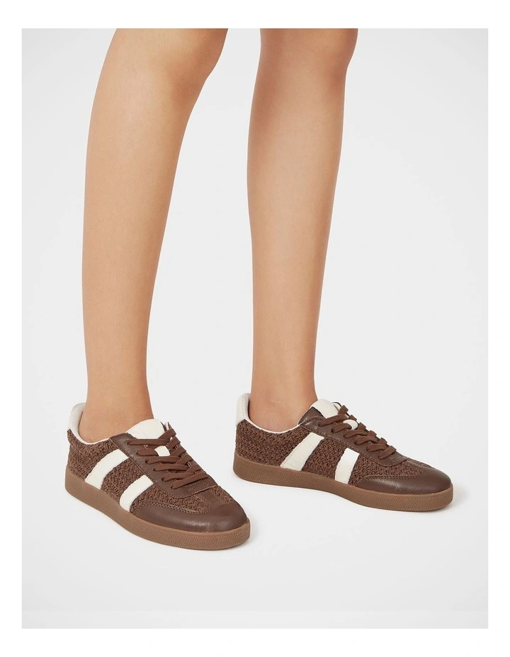 Boston Textile And Suede Sneaker in Brown image 7