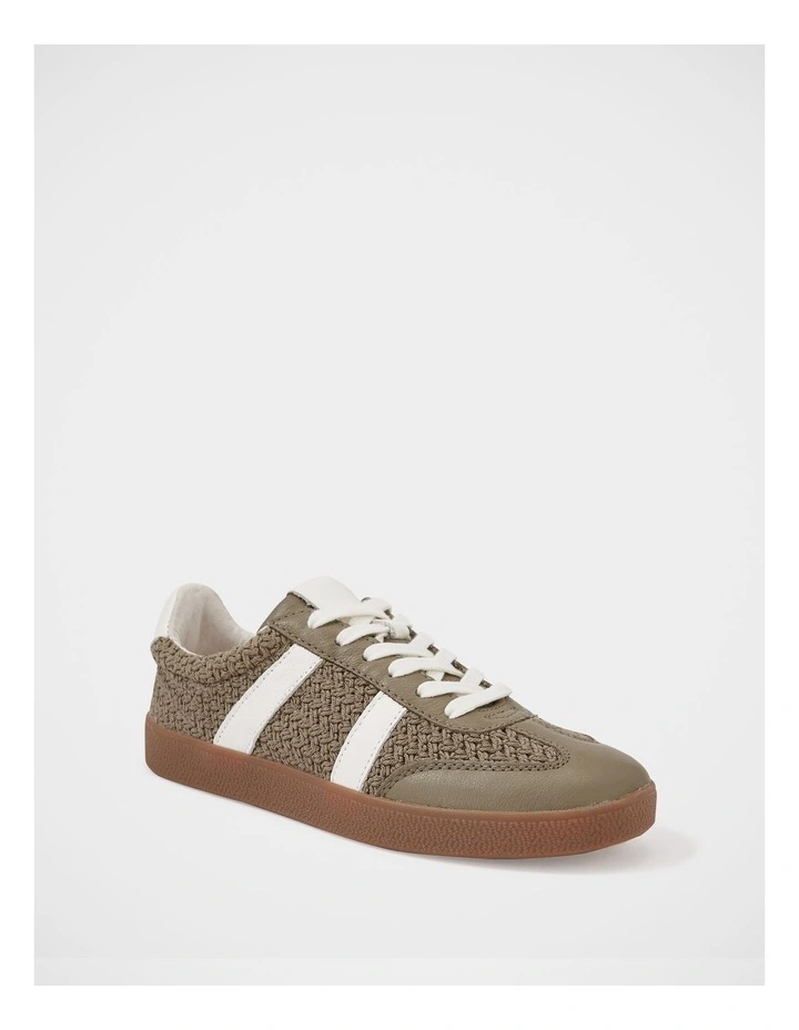 Boston Textile and Suede Sneaker in Green image 2