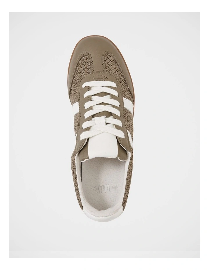 Boston Textile and Suede Sneaker in Green image 5