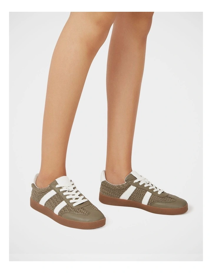 Boston Textile and Suede Sneaker in Green image 7