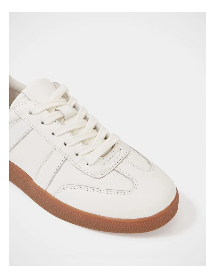 Boston Leather Sneaker in Off White image 3