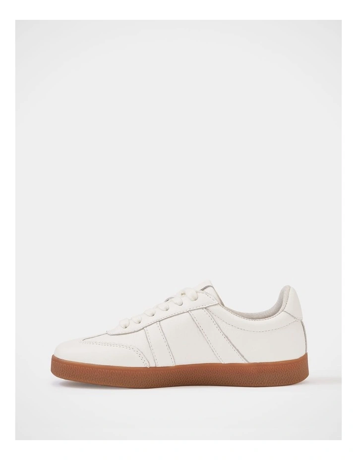Boston Leather Sneaker in Off White image 6