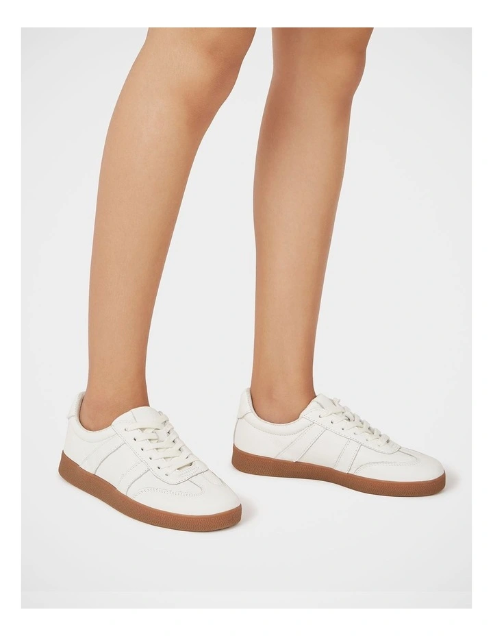 Boston Leather Sneaker in Off White image 7