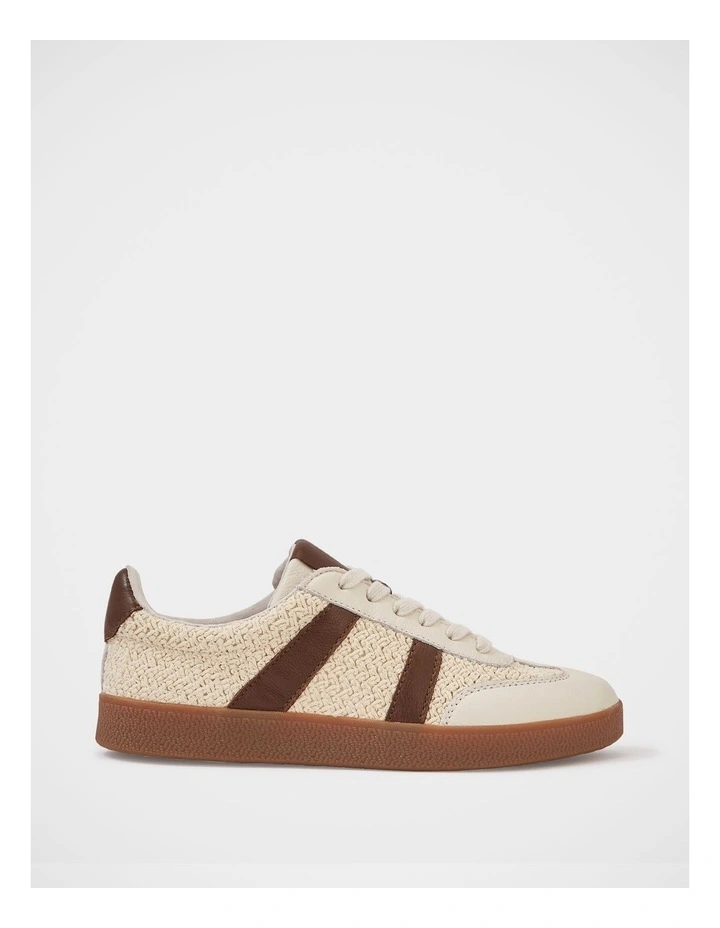 Boston Textile and Suede Sneaker in Ivory image 1