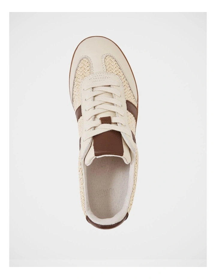 Boston Textile and Suede Sneaker in Ivory image 5
