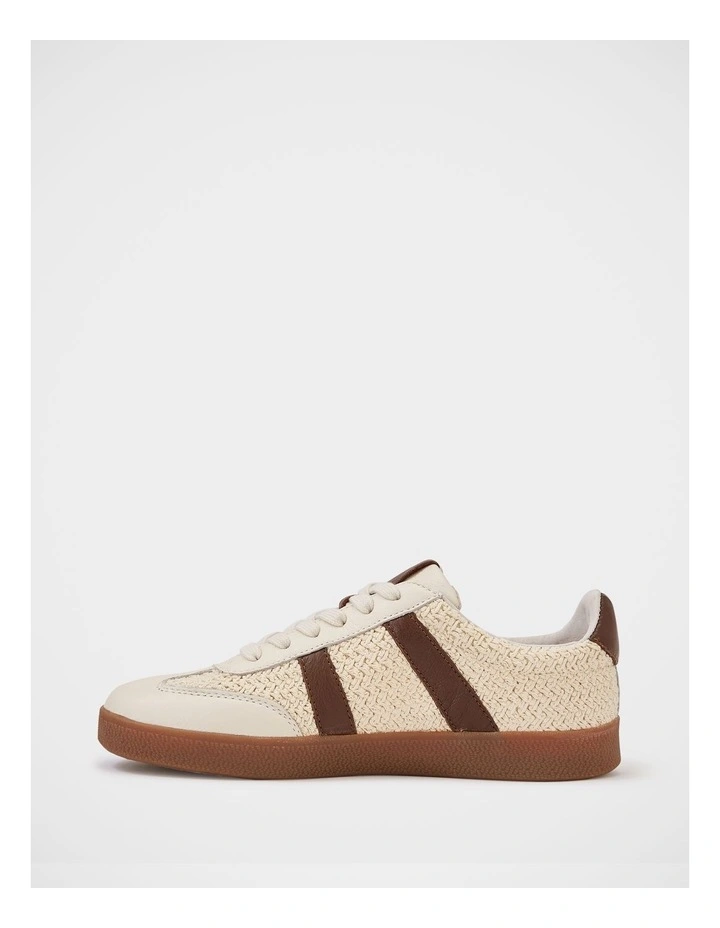 Boston Textile and Suede Sneaker in Ivory image 6