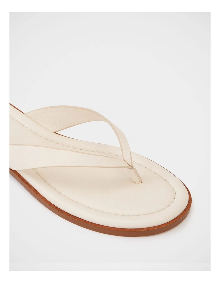 Ethel Leather Thong in Vintage Ivory image 3