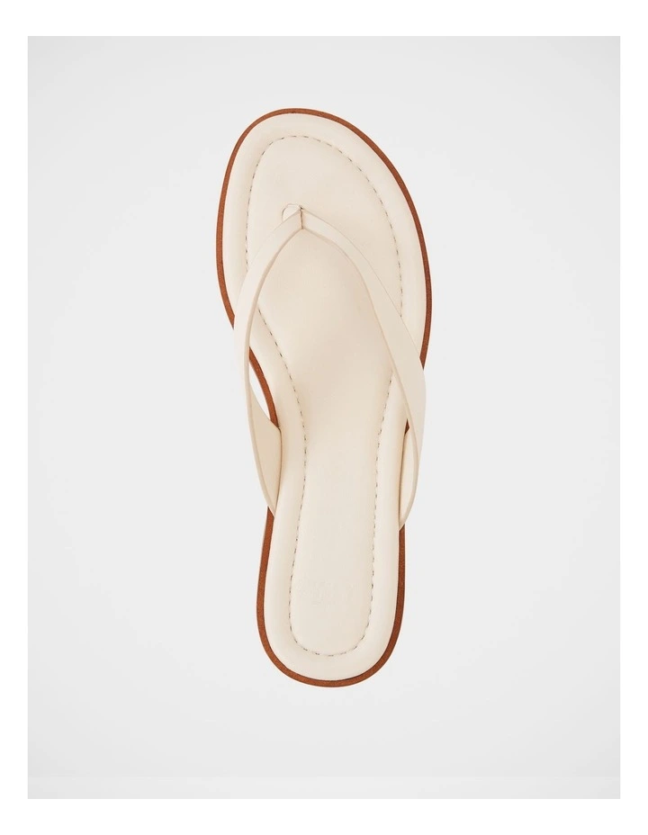 Ethel Leather Thong in Vintage Ivory image 5