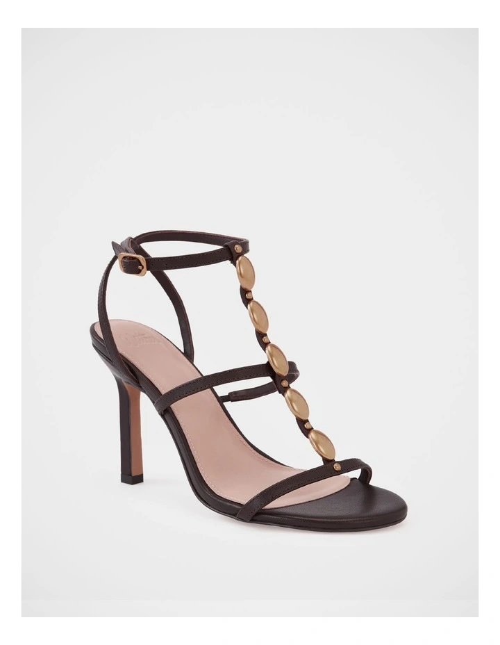 Zola Leather Stiletto Heel in Espresso image 2