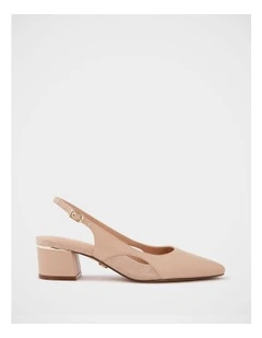 Gisela Leather Slingback in Bisque