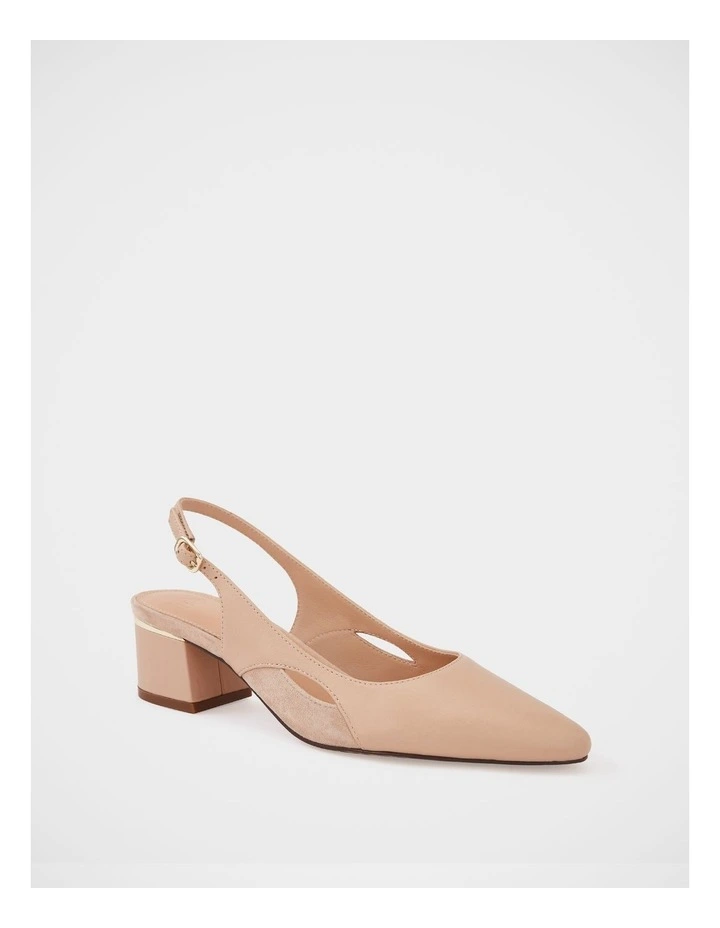 Gisela Leather Slingback in Bisque image 2