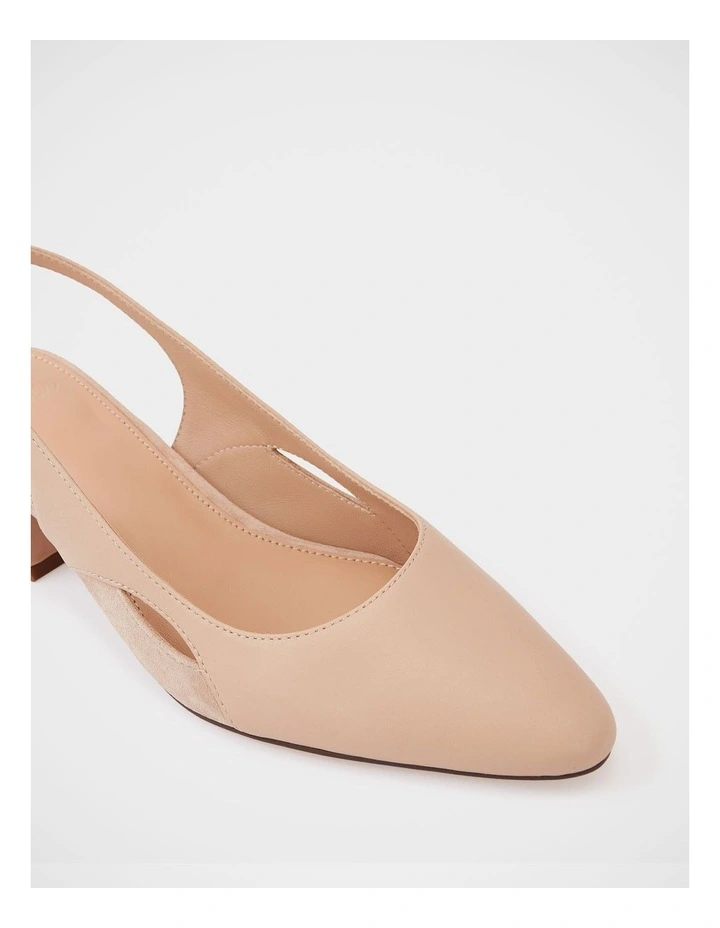 Gisela Leather Slingback in Bisque image 3