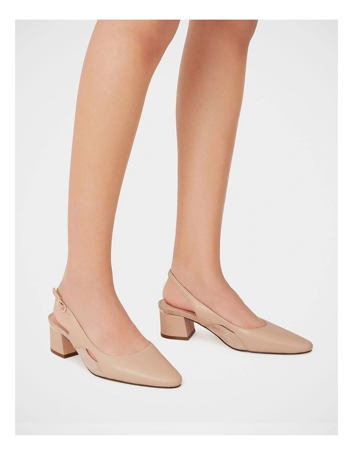 Gisela Leather Slingback in Bisque image 7