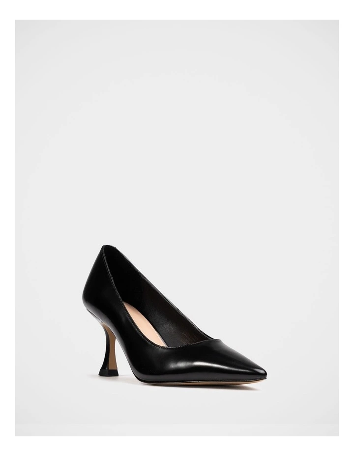 Lydia Leather Pump in Black image 2