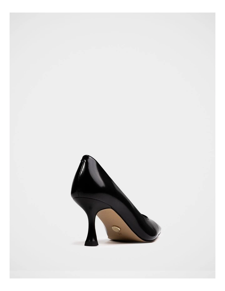 Lydia Leather Pump in Black image 4