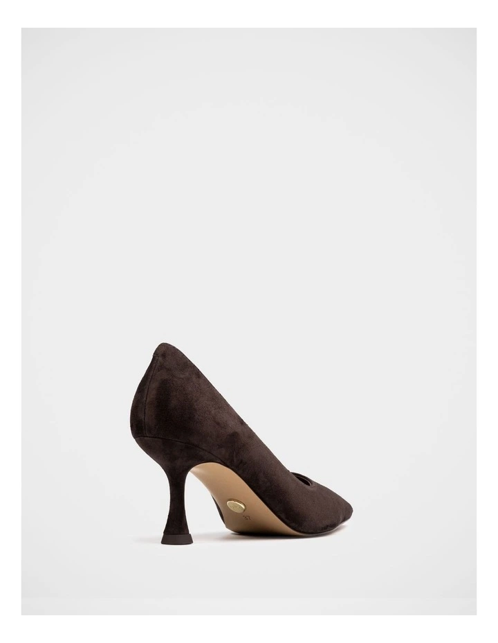 Lydia Suede Leather Pump in Espresso image 4