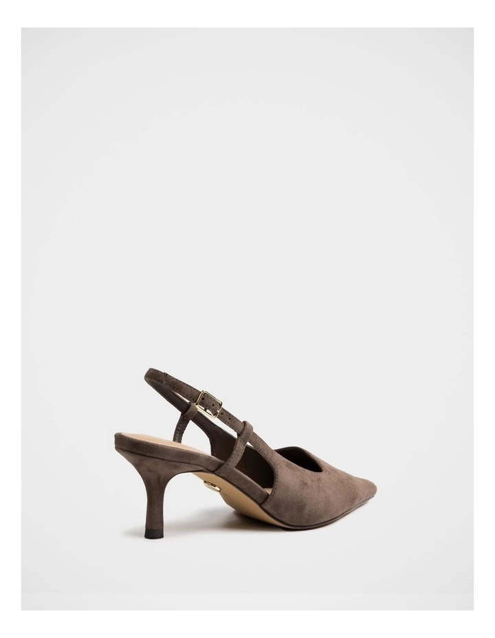 Marrie Suede Leather Slingback in Mocha Brown image 4