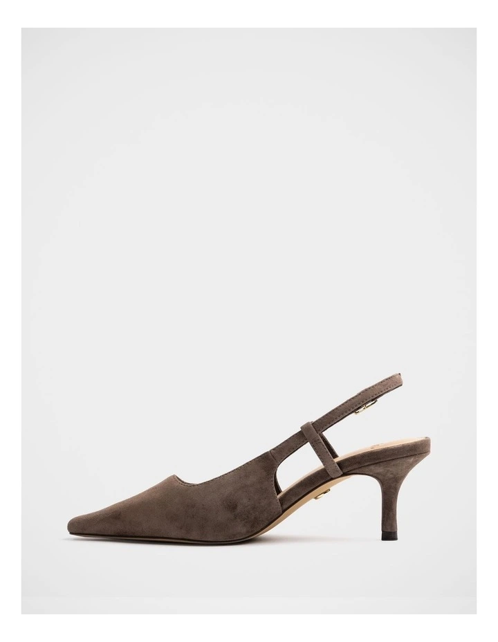 Marrie Suede Leather Slingback in Mocha Brown image 6