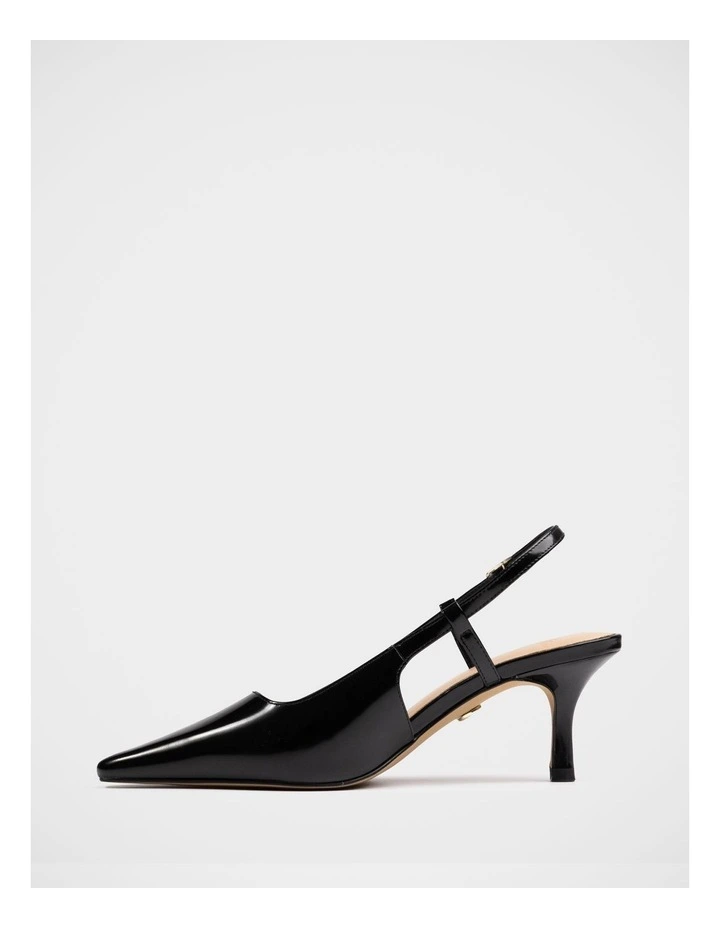 Marrie Leather Slingback in Black image 6