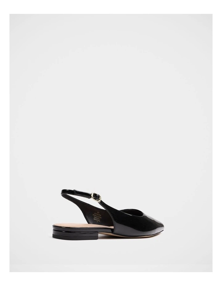 Meli Patent Leather Slingback in Black image 4