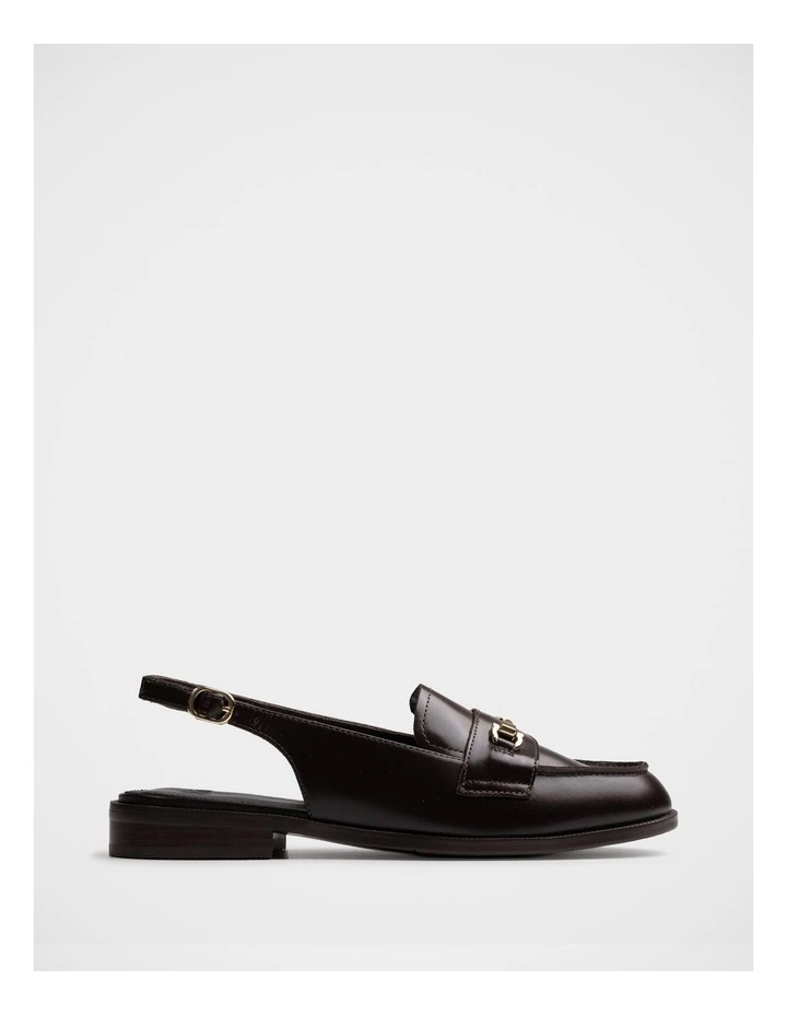 Alexia Leather Slingback Loafer in Dark Brown image 1