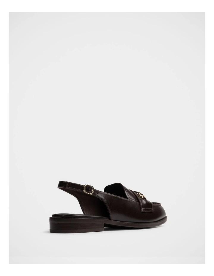 Alexia Leather Slingback Loafer in Dark Brown image 4