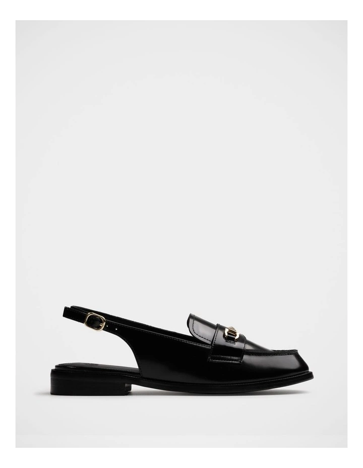 Alexia Leather Slingback Loafer in Black image 1