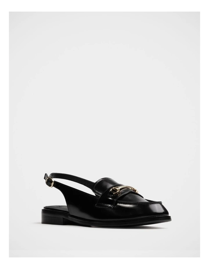 Alexia Leather Slingback Loafer in Black image 2